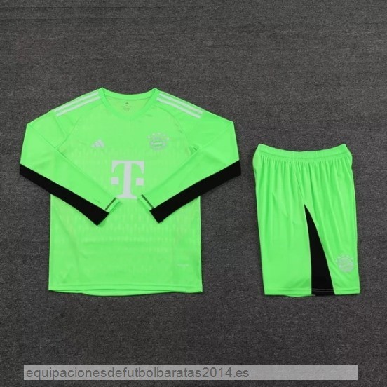 Nuevo Tailandia Manga Larga Portero Conjunto De Hombre Bayern Munich 23/24 Verde Baratas